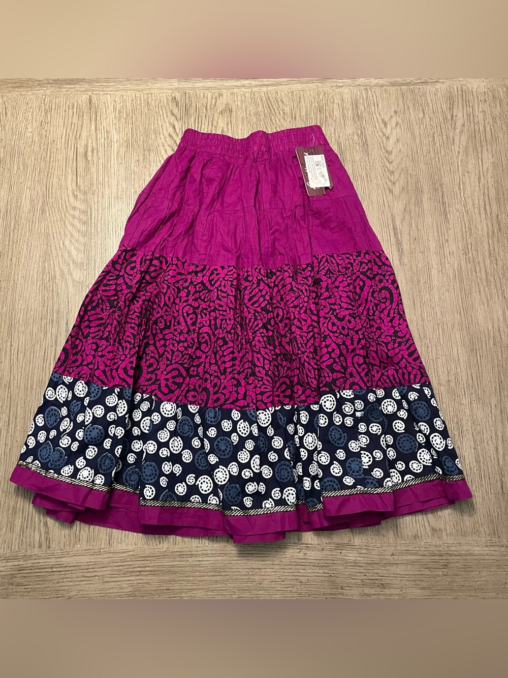 Girls skirt, medium, below the knee, from India, NWT